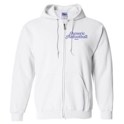 Americ Anfootball Full Zip Hoodie