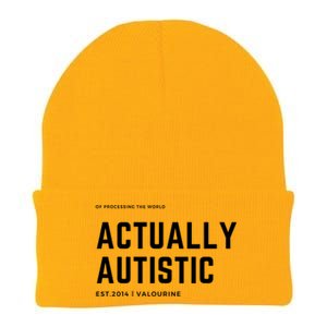 Actually Autistic Autism Awareness Be Kind Be Compassionate Gift Knit Cap Winter Beanie