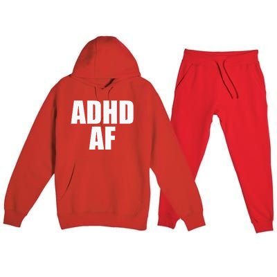 Adhd Af Premium Hooded Sweatsuit Set