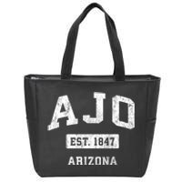 Ajo Arizona Az Vintage Sports Zip Tote Bag