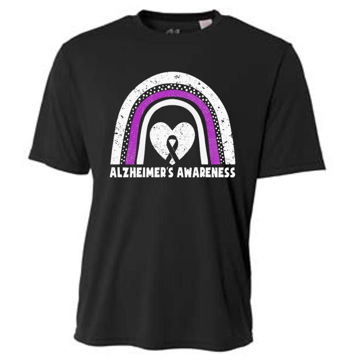 Alzheimers Awareness Alzheimers Purple Rainbow Cute Cooling Performance Crew T-Shirt