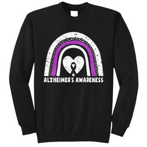 Alzheimers Awareness Alzheimers Purple Rainbow Cute Sweatshirt