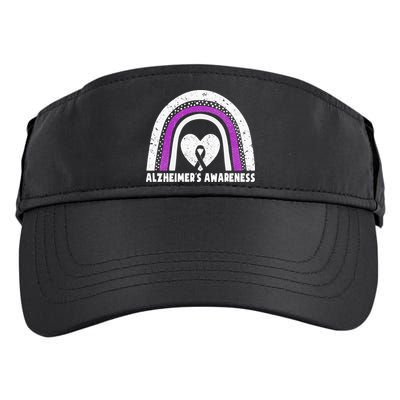 Alzheimers Awareness Alzheimers Purple Rainbow Cute Adult Drive Performance Visor