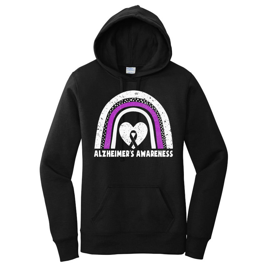 Alzheimers Awareness Alzheimers Purple Rainbow Cute Women's Pullover Hoodie