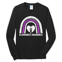 Alzheimers Awareness Alzheimers Purple Rainbow Cute Tall Long Sleeve T-Shirt