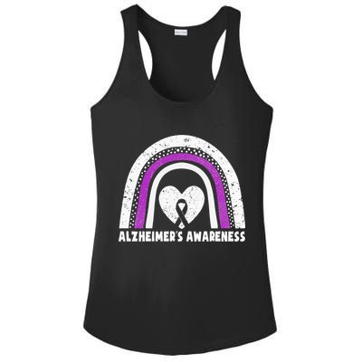 Alzheimers Awareness Alzheimers Purple Rainbow Cute Ladies PosiCharge Competitor Racerback Tank