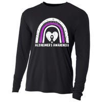 Alzheimers Awareness Alzheimers Purple Rainbow Cute Cooling Performance Long Sleeve Crew