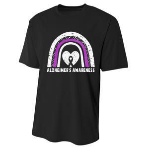 Alzheimers Awareness Alzheimers Purple Rainbow Cute Performance Sprint T-Shirt