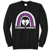 Alzheimers Awareness Alzheimers Purple Rainbow Cute Tall Sweatshirt