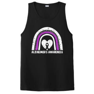 Alzheimers Awareness Alzheimers Purple Rainbow Cute PosiCharge Competitor Tank