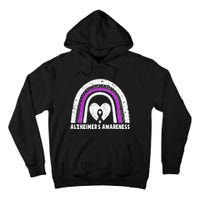 Alzheimers Awareness Alzheimers Purple Rainbow Cute Tall Hoodie