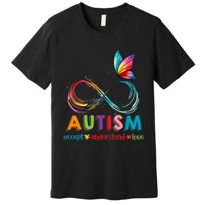 Autism Awareness Acceptance Infinity Symbol Premium T-Shirt