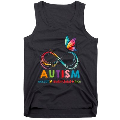 Autism Awareness Acceptance Infinity Symbol Tank Top