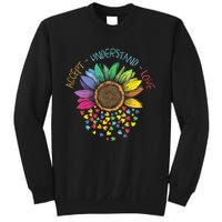 Autism Awareness Accept Understand Love Asd Rainbow Flower Sweatshirt