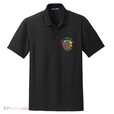 Autism Awareness Accept Understand Love Asd Rainbow Flower Dry Zone Grid Polo