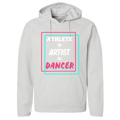 Athlete And Artist Equals Dancer Dance Dancing Day Graphic Gift Performance Fleece Hoodie