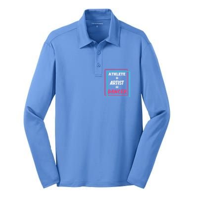 Athlete And Artist Equals Dancer Dance Dancing Day Graphic Gift Silk Touch Performance Long Sleeve Polo