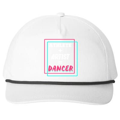 Athlete And Artist Equals Dancer Dance Dancing Day Graphic Gift Snapback Five-Panel Rope Hat