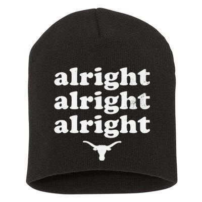 Alright Alright Alright Texas Bull Texas Pride State USA Short Acrylic Beanie