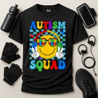 Autism Awareness Autism Squad Support Smile Face Women  Cooling Performance Crew T-Shirt