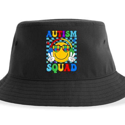 Autism Awareness Autism Squad Support Smile Face Women  Sustainable Bucket Hat
