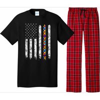 Autism Awareness American Flag Pajama Set