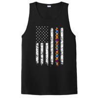 Autism Awareness American Flag PosiCharge Competitor Tank