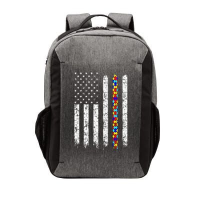 Autism Awareness American Flag Vector Backpack