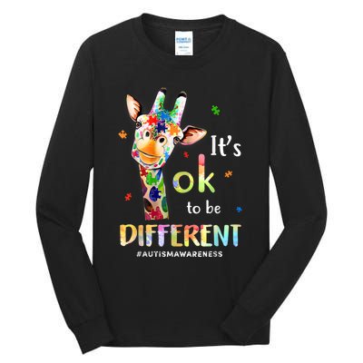 Autism Awareness Acceptance Its Ok To Be Different Tall Long Sleeve T-Shirt