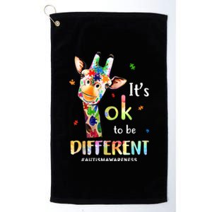 Autism Awareness Acceptance Its Ok To Be Different Platinum Collection Golf Towel