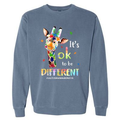 Autism Awareness Acceptance Its Ok To Be Different Garment-Dyed Sweatshirt