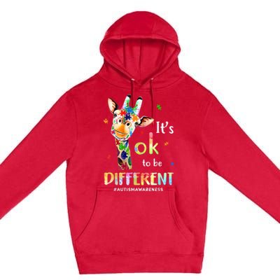 Autism Awareness Acceptance Its Ok To Be Different Premium Pullover Hoodie