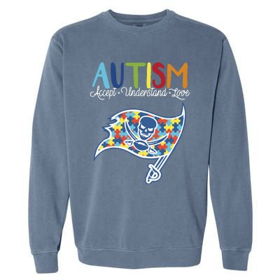 Autism Awareness Accept Understand Love Garment-Dyed Sweatshirt