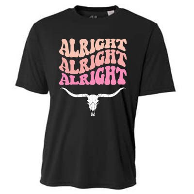 Alright Alright Alright Texas Bull Texas Pride State Usa Cooling Performance Crew T-Shirt