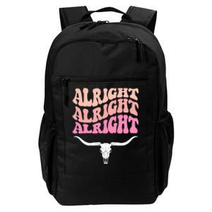 Alright Alright Alright Texas Bull Texas Pride State Usa Daily Commute Backpack