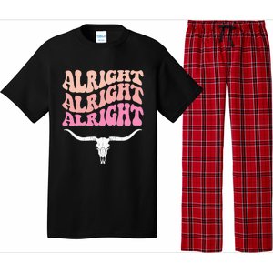 Alright Alright Alright Texas Bull Texas Pride State Usa Pajama Set