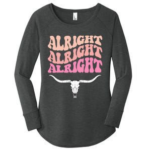 Alright Alright Alright Texas Bull Texas Pride State Usa Women's Perfect Tri Tunic Long Sleeve Shirt