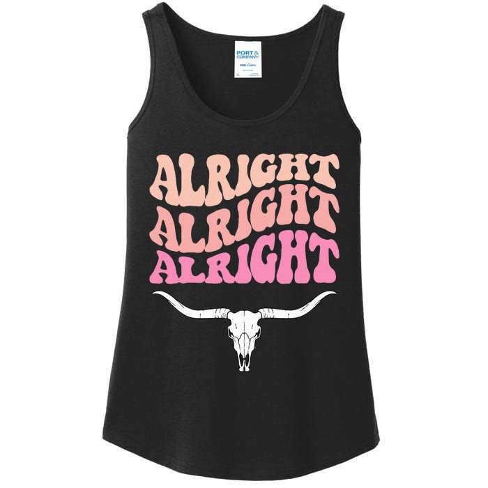 Alright Alright Alright Texas Bull Texas Pride State Usa Ladies Essential Tank