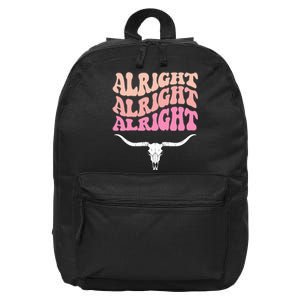 Alright Alright Alright Texas Bull Texas Pride State Usa 16 in Basic Backpack