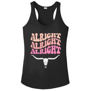 Alright Alright Alright Texas Bull Texas Pride State Usa Ladies PosiCharge Competitor Racerback Tank