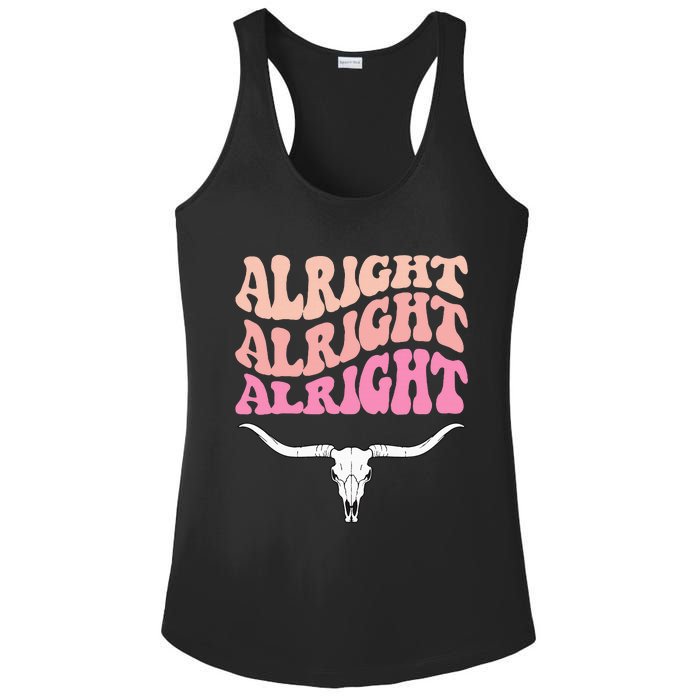 Alright Alright Alright Texas Bull Texas Pride State Usa Ladies PosiCharge Competitor Racerback Tank