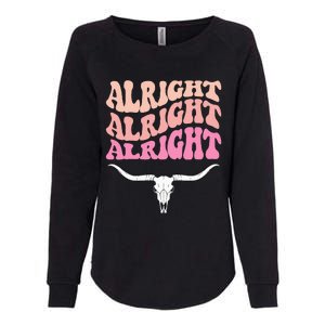 Alright Alright Alright Texas Bull Texas Pride State Usa Womens California Wash Sweatshirt