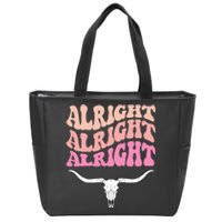 Alright Alright Alright Texas Bull Texas Pride State Usa Zip Tote Bag