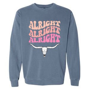 Alright Alright Alright Texas Bull Texas Pride State Usa Garment-Dyed Sweatshirt