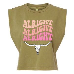 Alright Alright Alright Texas Bull Texas Pride State Usa Garment-Dyed Women's Muscle Tee