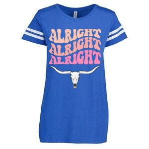 Alright Alright Alright Texas Bull Texas Pride State Usa Enza Ladies Jersey Football T-Shirt