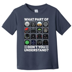 Airline Aircraft Airplane Pilot Tools Instruments Indicators Toddler T-Shirt