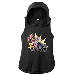 American Axolotl Animal Ladies PosiCharge Tri-Blend Wicking Draft Hoodie Tank