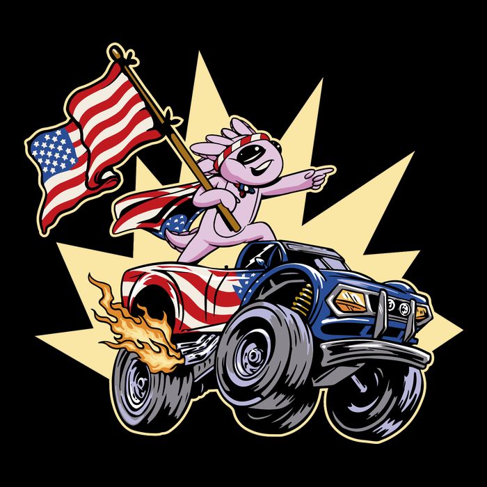 American Axolotl Animal Cooling Performance Crew T-Shirt