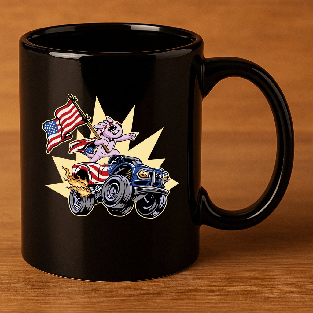 American Axolotl Animal 11oz C Handle Ceramic Mug